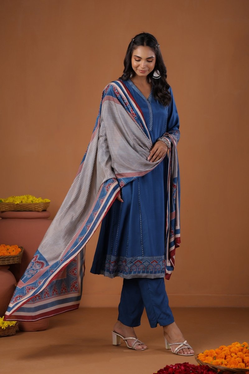 PAYAL Cobalt Blue Kurta Suit Set for every Occasion - Payal