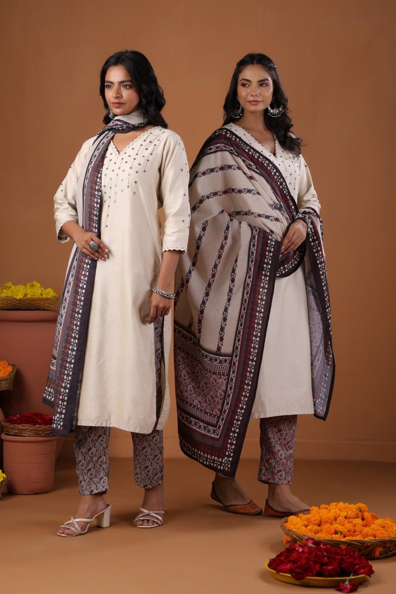 PAYAL Cream Kurta Suit Set for Anyday - Payal