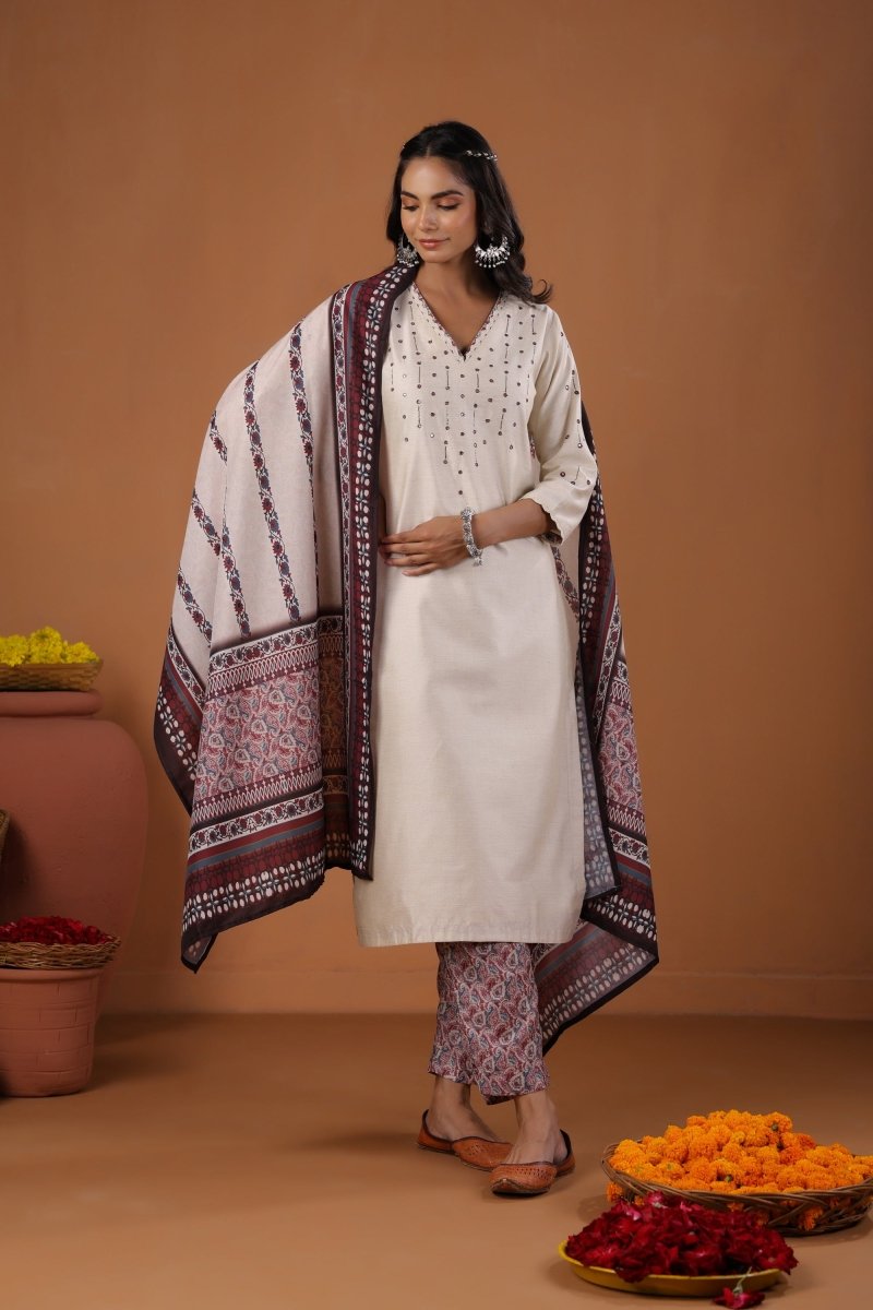 PAYAL Cream Kurta Suit Set for Anyday - Payal