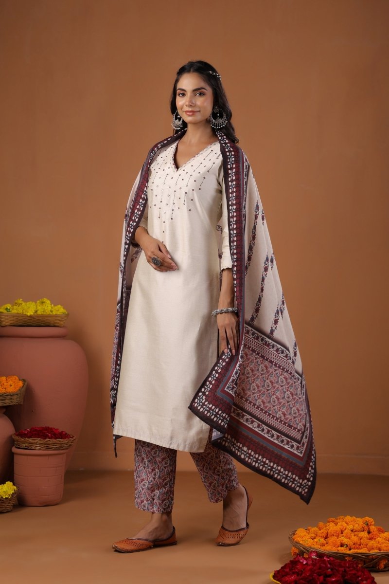 PAYAL Cream Kurta Suit Set for Anyday - Payal