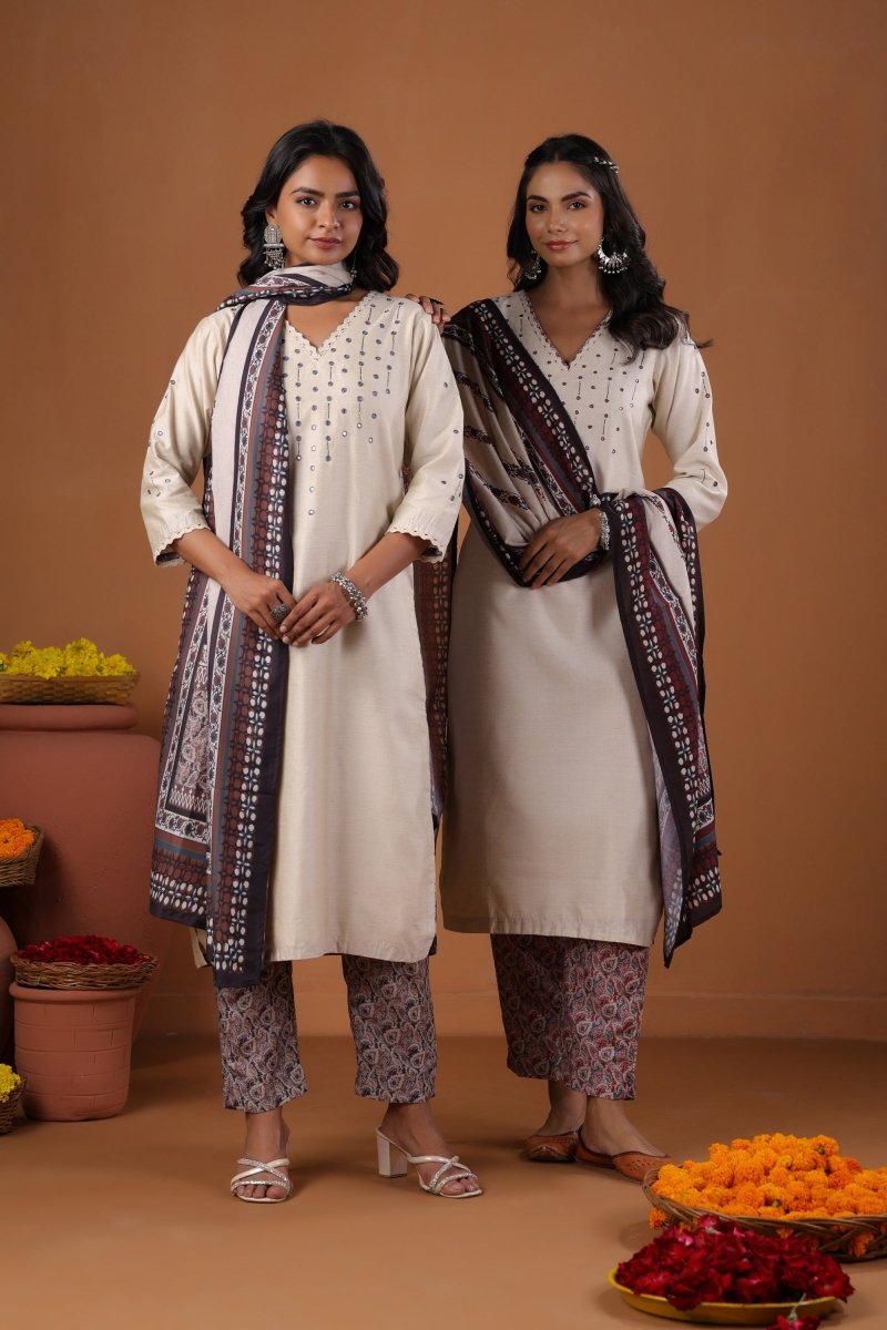 PAYAL Cream Kurta Suit Set for Anyday - Payal