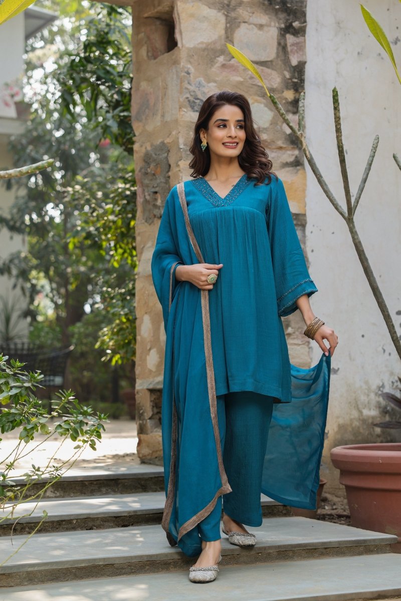 PAYAL Indigo Blue Kurta Suit Set for every Occasion - Payal