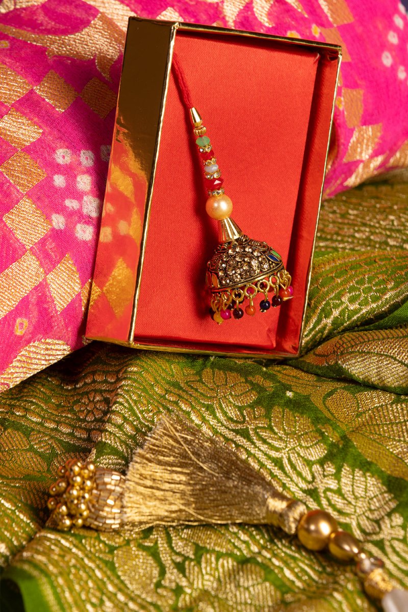 PAYAl Rakhi for Bhabhi | Jewelled Lumba Rakhi - Payal