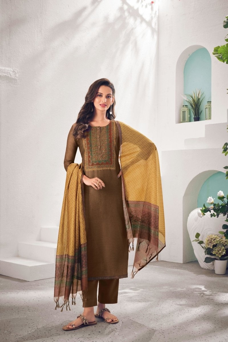 Coffee Festive Suit Set - Payal