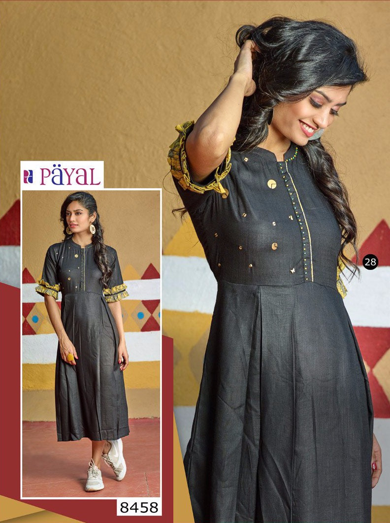 Payal Designer Aline 3-4 Sleeve Casual Smart Look Online Kurta-Kurti - Payal