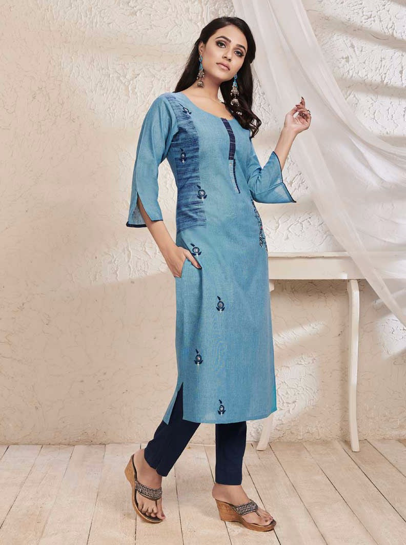 Payal Designer Aline Different Look Ethnic Wear No Work Casual Online Kurta-Kurti - Payal