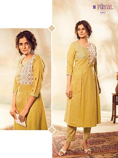 Payal Designer Aline Gorgeous Look Ethnic Wear Online Kurta With Pent - Payal