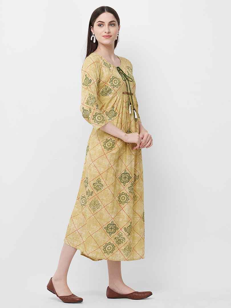 Payal Designer Aline Smart Look 3-4 Sleeve Ethnic Wear Online Kurta-Kurti - Payal