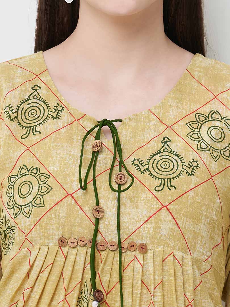 Payal Designer Aline Smart Look 3-4 Sleeve Ethnic Wear Online Kurta-Kurti - Payal