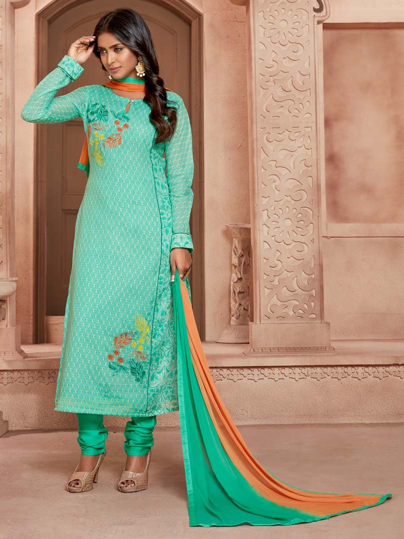 Payal Designer ethnic wear Straight Cut Smart Look Casual Wear Online women Churidar Suit - Payal