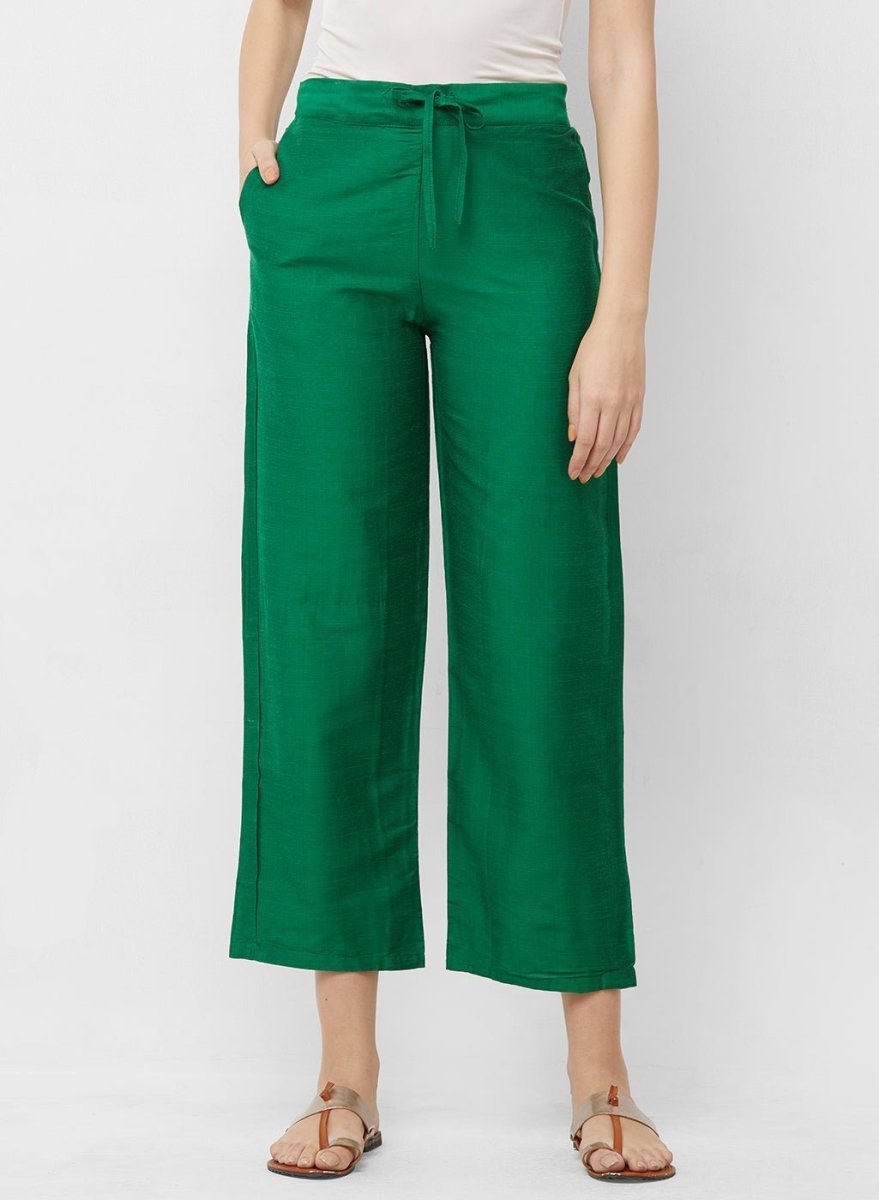 Payal Designer Green Women'S Plain Pent - Payal