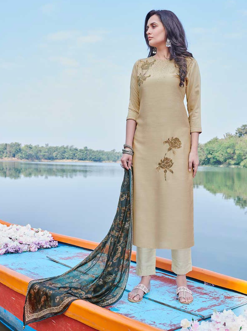 Payal Designer Straight Cut Different Look Ethnic Wear Khat Work Online Pent Suit - Payal