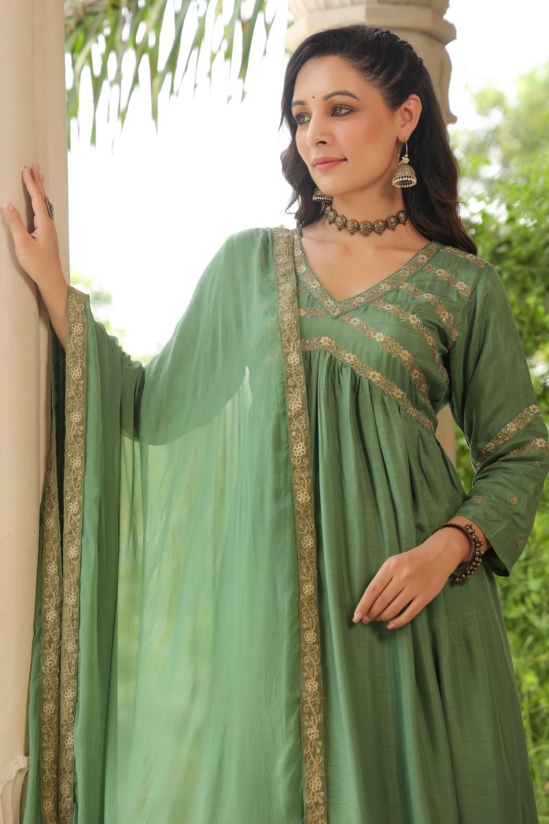 PAYAL Festive Silk Anarkali Suit Set - Payal