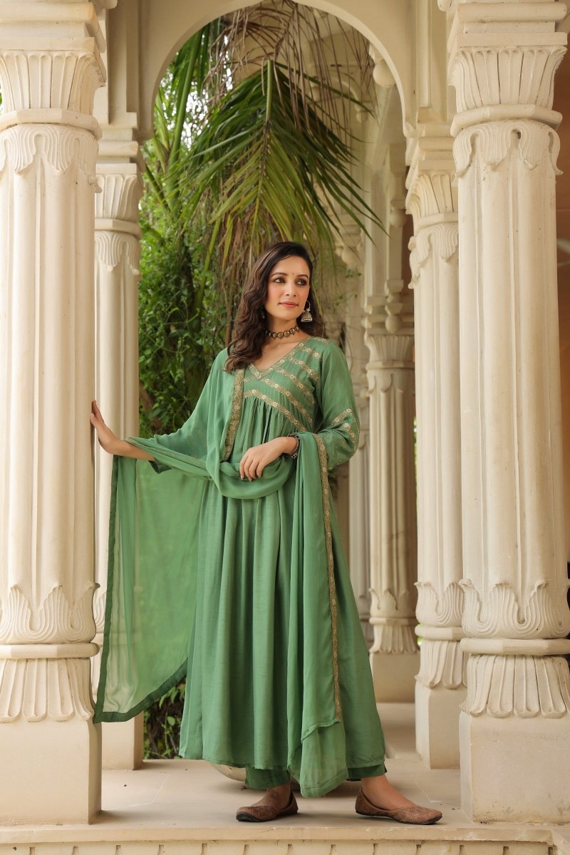 PAYAL Festive Silk Anarkali Suit Set - Payal