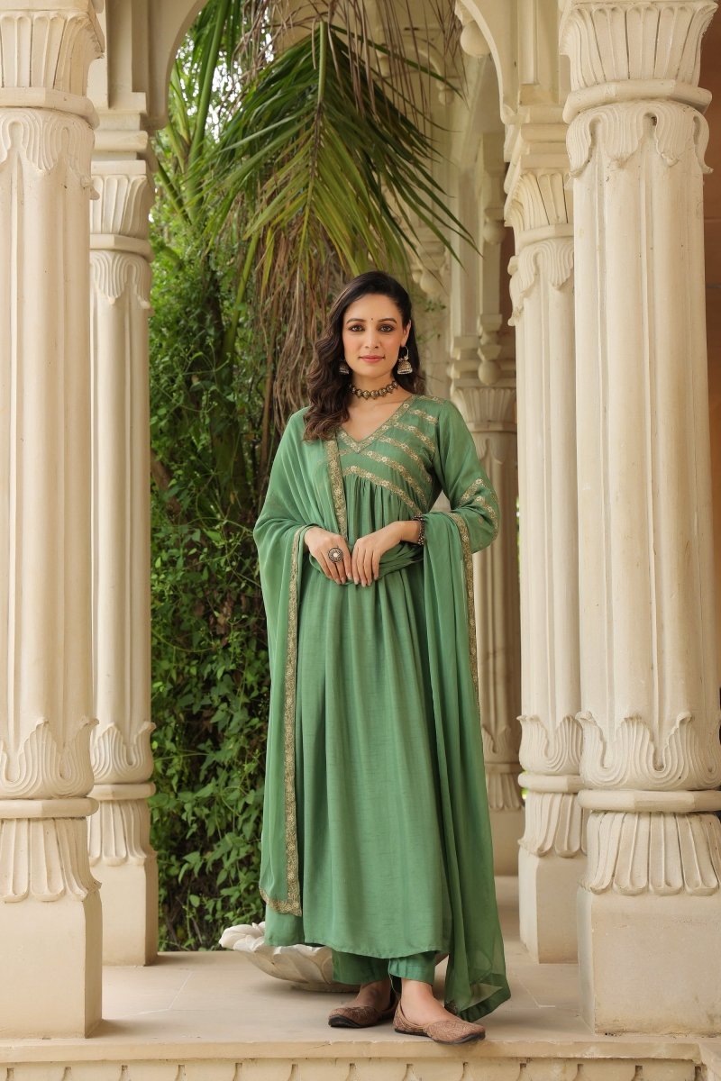 PAYAL Festive Silk Anarkali Suit Set - Payal