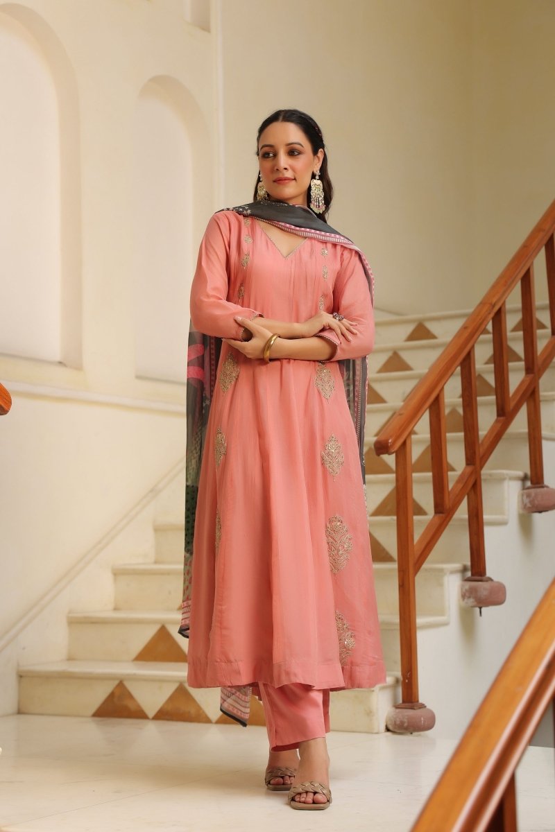 PAYAL Modal Chanderi Flared suit Set - Payal