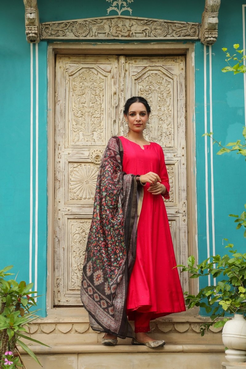 PAYAL Modal Silk Kalidar Suit Set - Payal