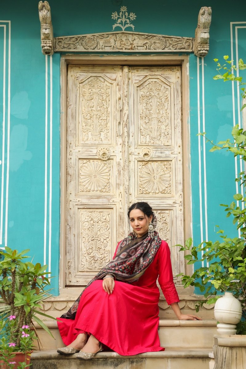 PAYAL Modal Silk Kalidar Suit Set - Payal