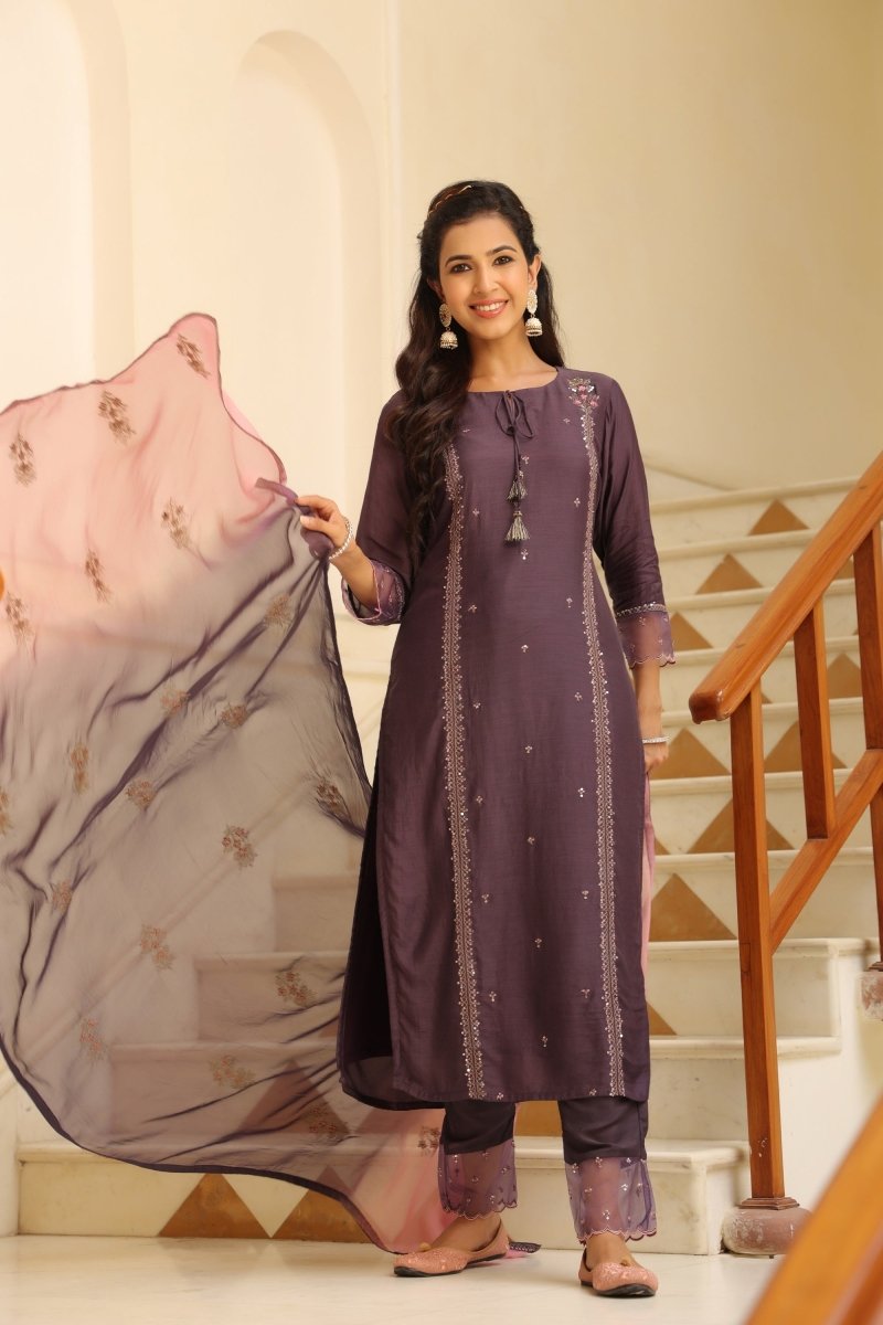 PAYAL Muslin Aline Festive Suit Set - Payal