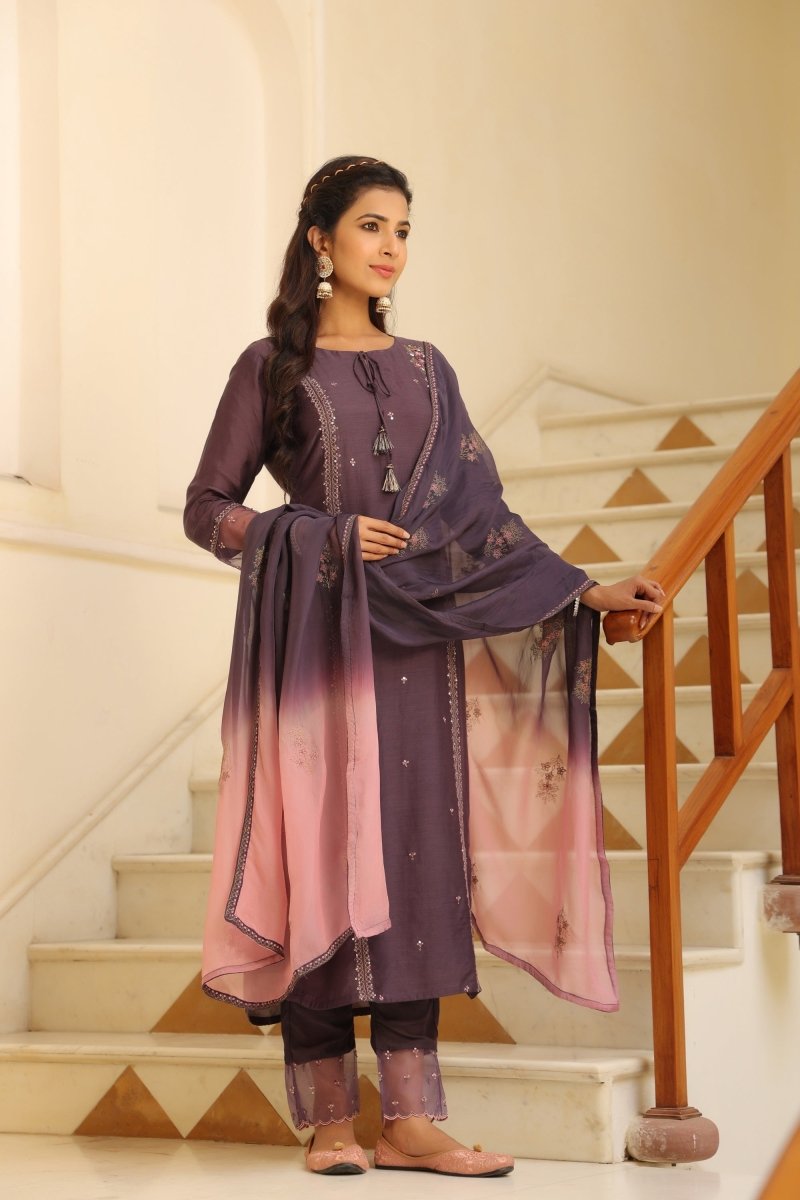 PAYAL Muslin Aline Festive Suit Set - Payal