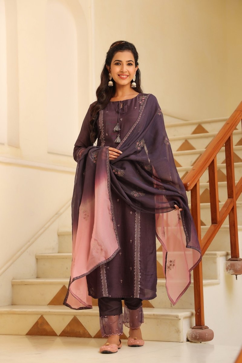 PAYAL Muslin Aline Festive Suit Set - Payal