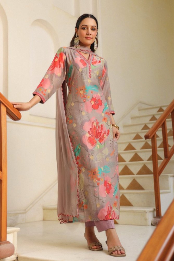 PAYAL Muslin Silk Printed Suit Set - Payal