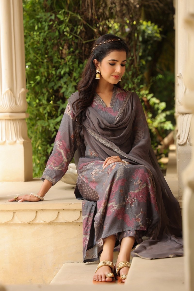 PAYAL Printed Aline Suit Set - Payal