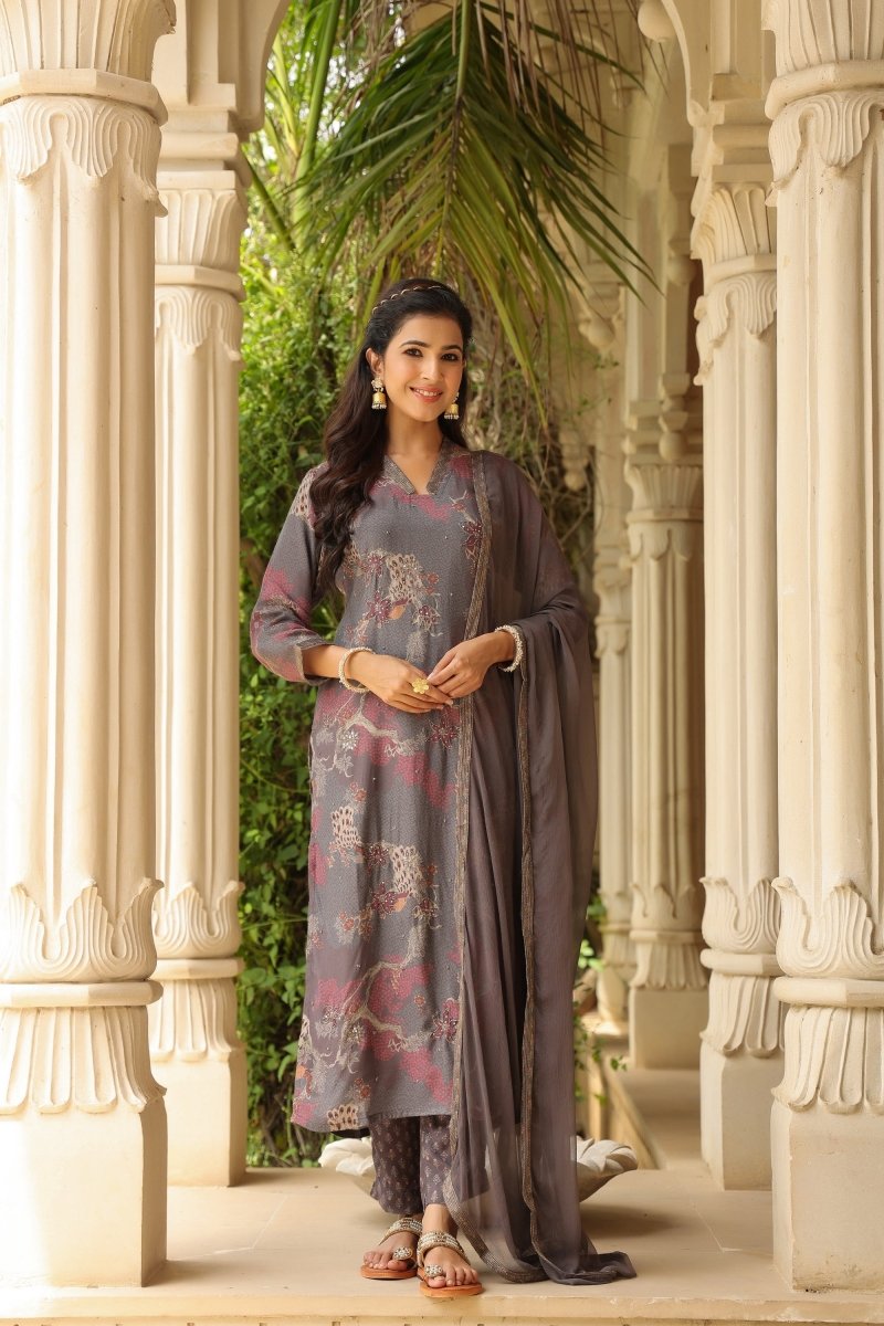 PAYAL Printed Aline Suit Set - Payal