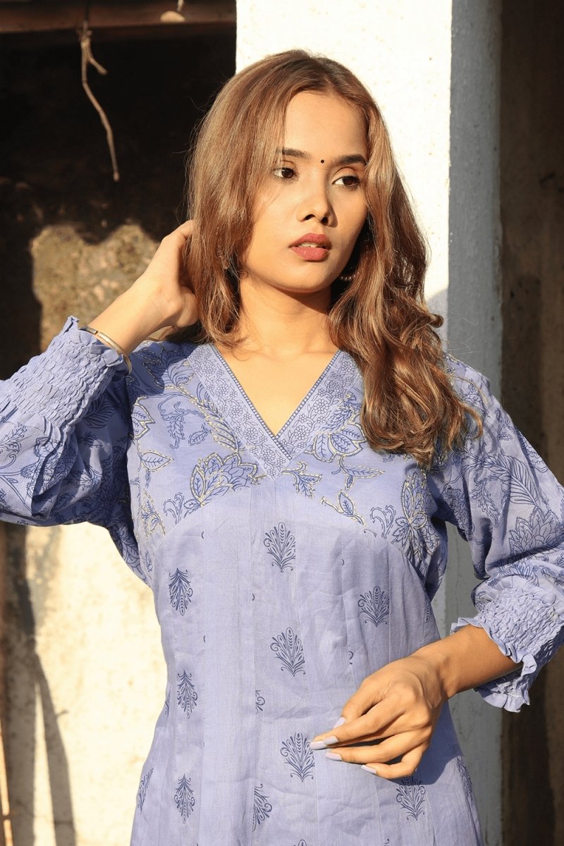 Printed Lavender Alia Kurta - Payal