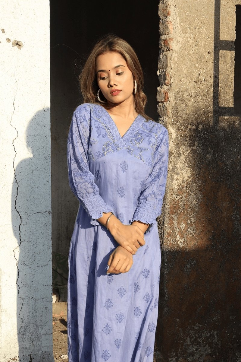 Printed Lavender Alia Kurta - Payal