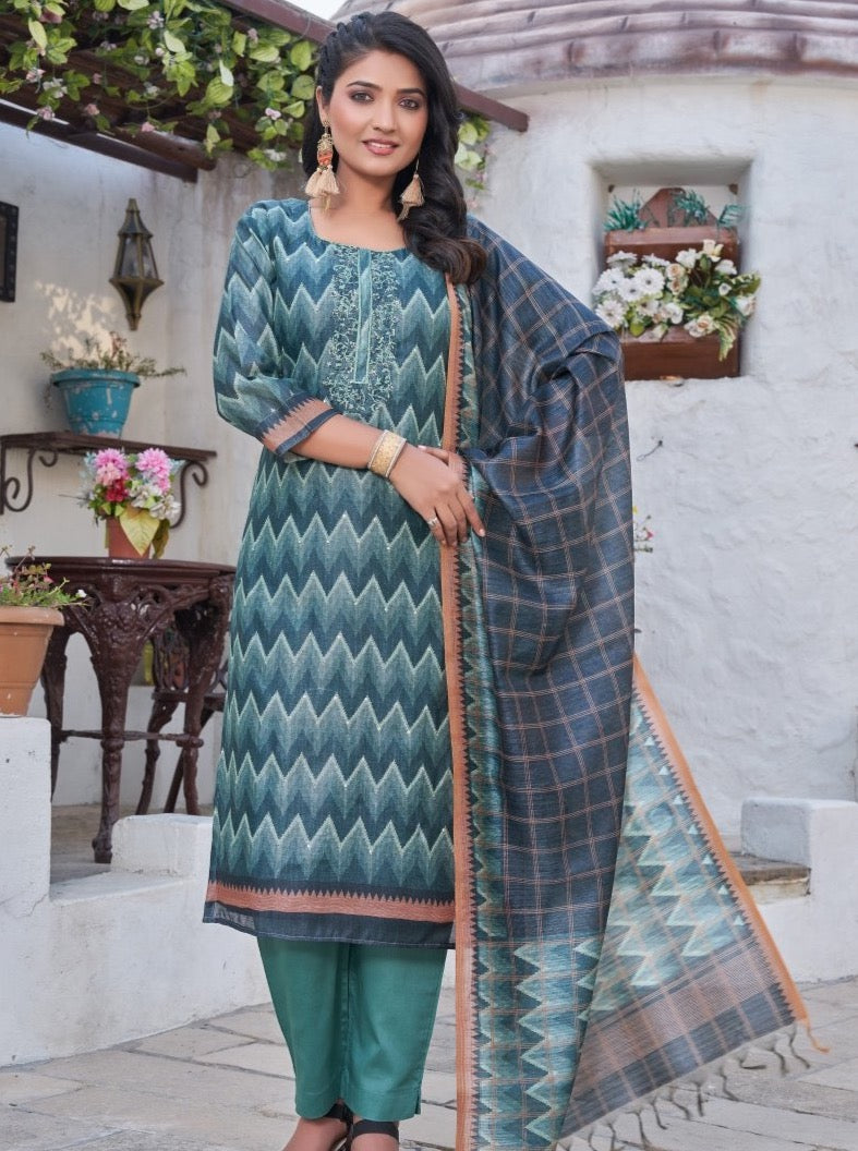 Rama Art Silk Straight Semi Formal Suit Set - Payal
