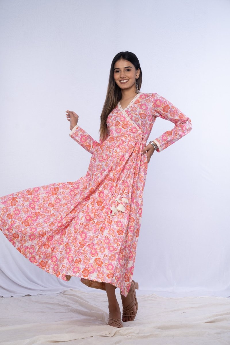 WOK Kalidar Angrakha Dress - Payal