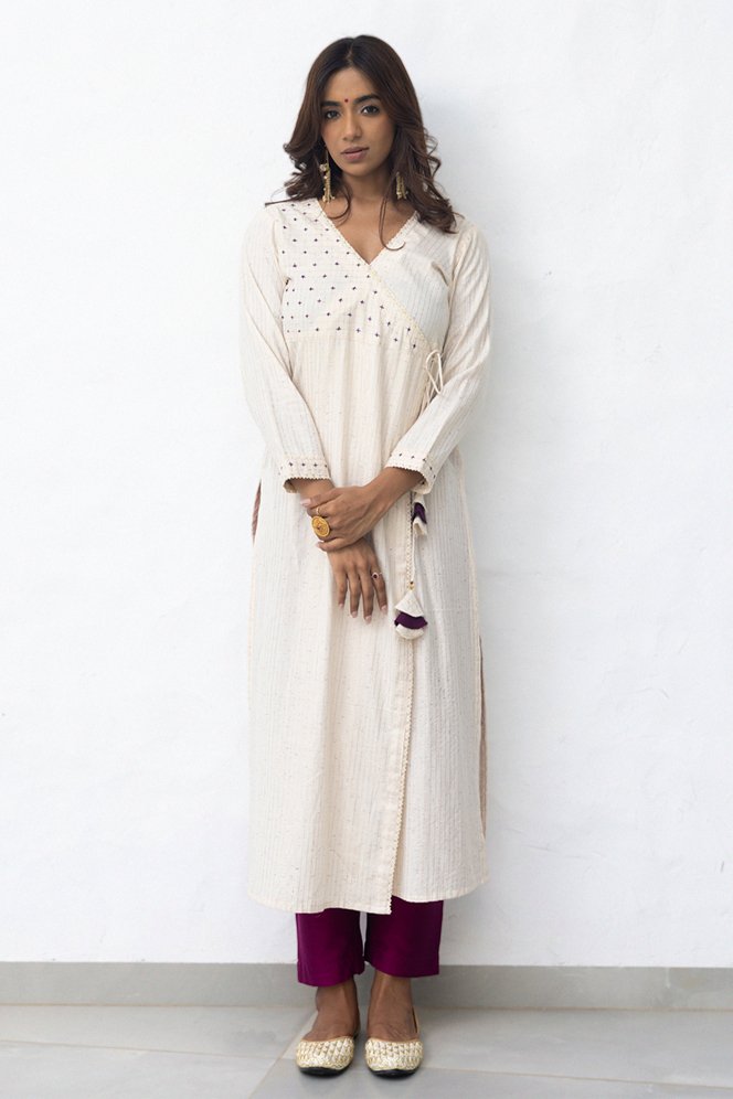 WOK Off White Casual Kurta - Payal