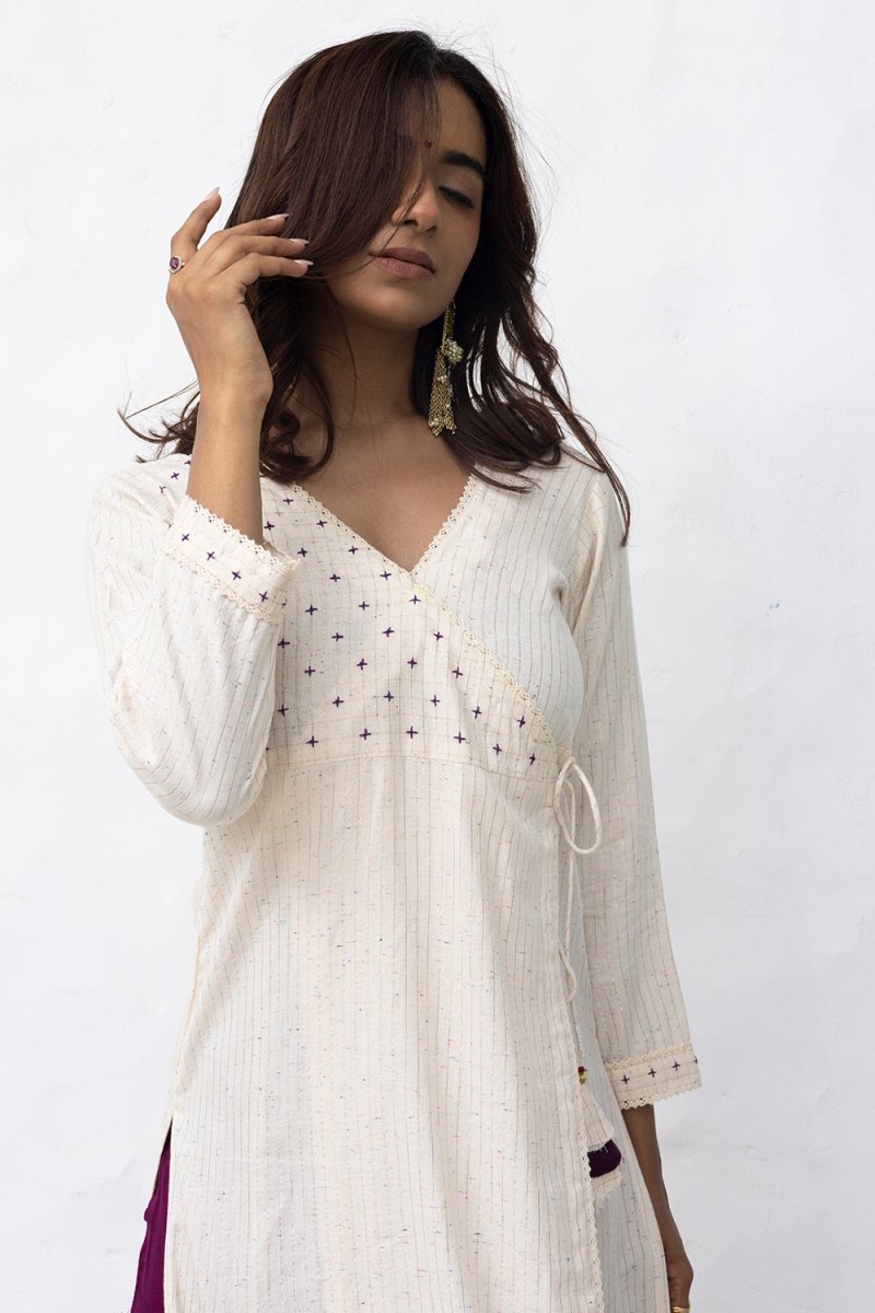 WOK Off White Casual Kurta - Payal