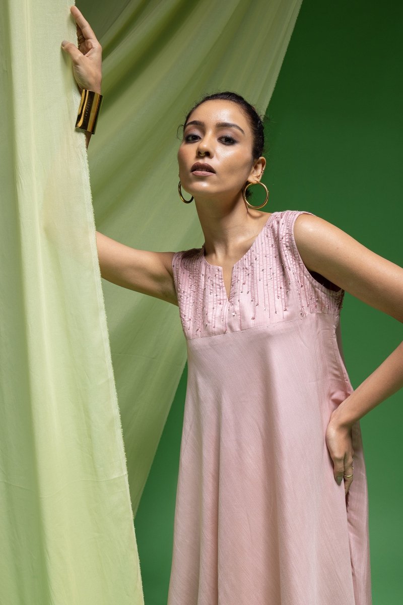 WOK Sleeveless Aline Designer Dress - Payal