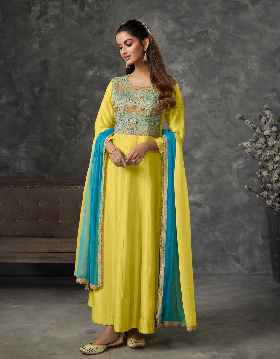 Yellow Silk Suit Set - Payal